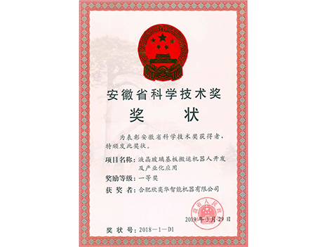 First Prize of Anhui Provincial Science and Technology Award